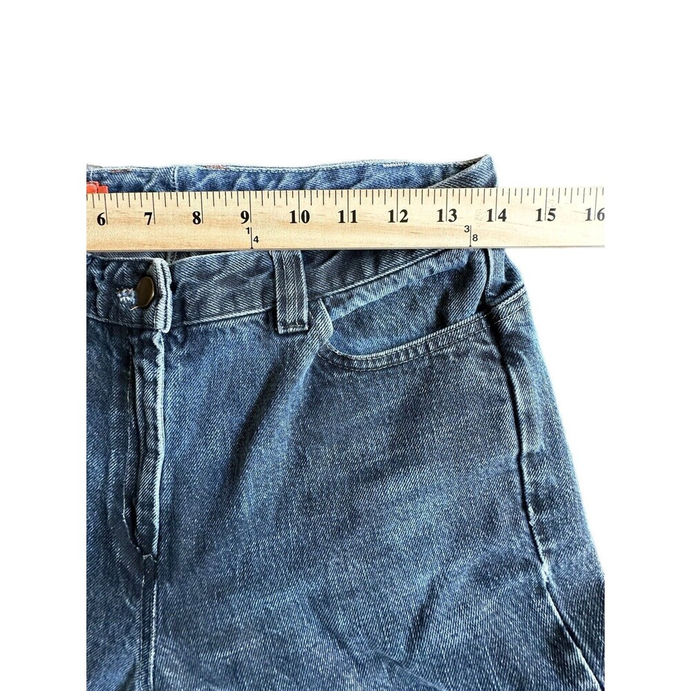 Faconnable Jeans Size 4 Bootcut Straight Blue Black Denim 100% Cotton #O2-5 - Picture 7 of 13
